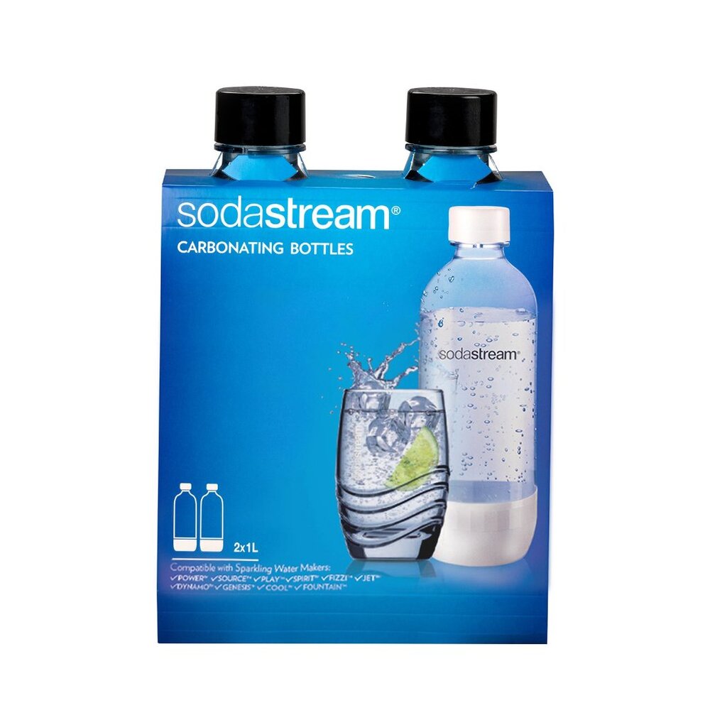 SodaStream 1L Carbonating Bottles Black Twin Pack | NIB - Picture 3 of 3